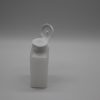 Kunststoffflasche aus HDPE mit Scharnierverschluss, eckig, 100 ml
